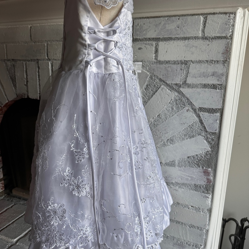 Girls formal baptism dress of first communion dress - Picture 4 of 11